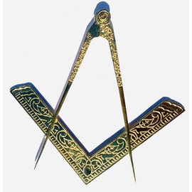 Equinox MR 6" Masonic Blue Lodge golden jewels accessories Square and compass set For Bible Blue lodge accessory