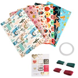 Wrapping Paper Birthday Gift Wrapping Paper Gift Wrap Cute Wrapping Paper Birthday with Rope Tape Sticker for Packing Craft Gift Wrapping Party Art 20×27 Inch