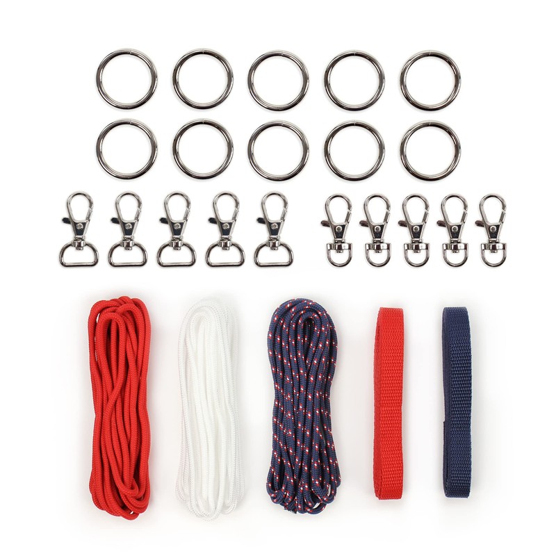 kullaloo Material Set for Hobby Horse Headcollar Navy/Red (without instructions)
