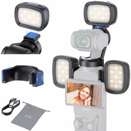 JJC 3Pcs Magnetic Fill Light for DJI Osmo Pocket 3 Creator Combo, Rechargeable Mini LED Video Light with Mount & Storage Pouch, 3 Color Modes/Brightness Adjustable for Pocket3 Selfie Vlog Recording
