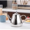SANQIAHOME Stainless Steel Teapot Coffee Servers 70oz(2.0 litres) 6-8 Cups，Easy