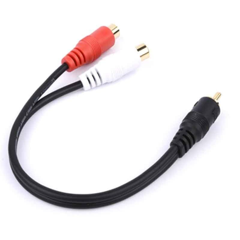 VECASDEN RCA 1 Male to 2 Female Audio Speaker Y