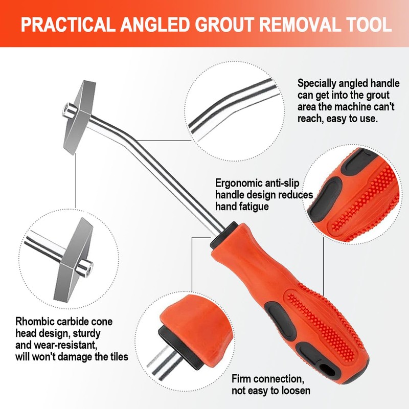 LABOFiC Grout Removal Tool, Angled Design Tile Joint Cleaning Tool,