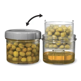 Starfrit 094497 Pickle Jar, 500 Ml Container with Strainer, Transparent
