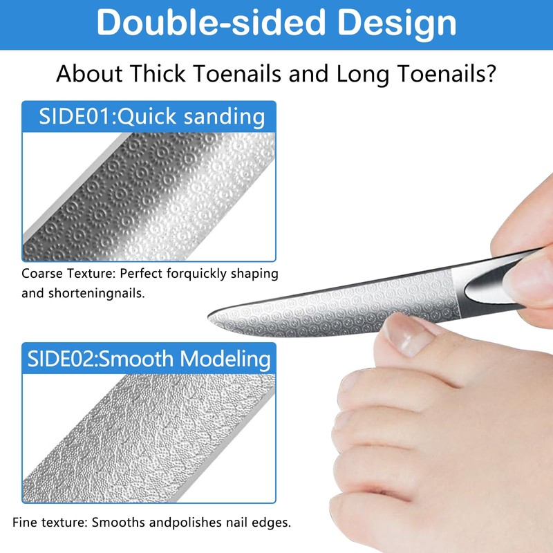 Heavy-Duty Toenail File for Thick Nails-nail file-emery boards for nails-4.9-Inch