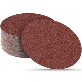 Sruhrak 30 Pcs 180mm Sanding Discs 60 Grit, 7 in Round Sandpaper Hook and Loop Sanding Pads for Drywall Sander