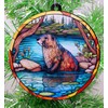 Generic Beaver Stain Glass Themed Ornament