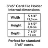 Acrimet 3 x 5 Card File Holder Organizer Box Metal