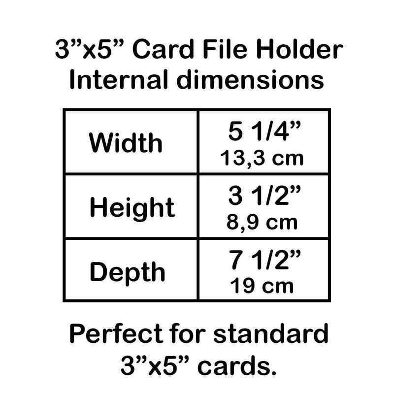 Acrimet 3 x 5 Card File Holder Organizer Box Metal