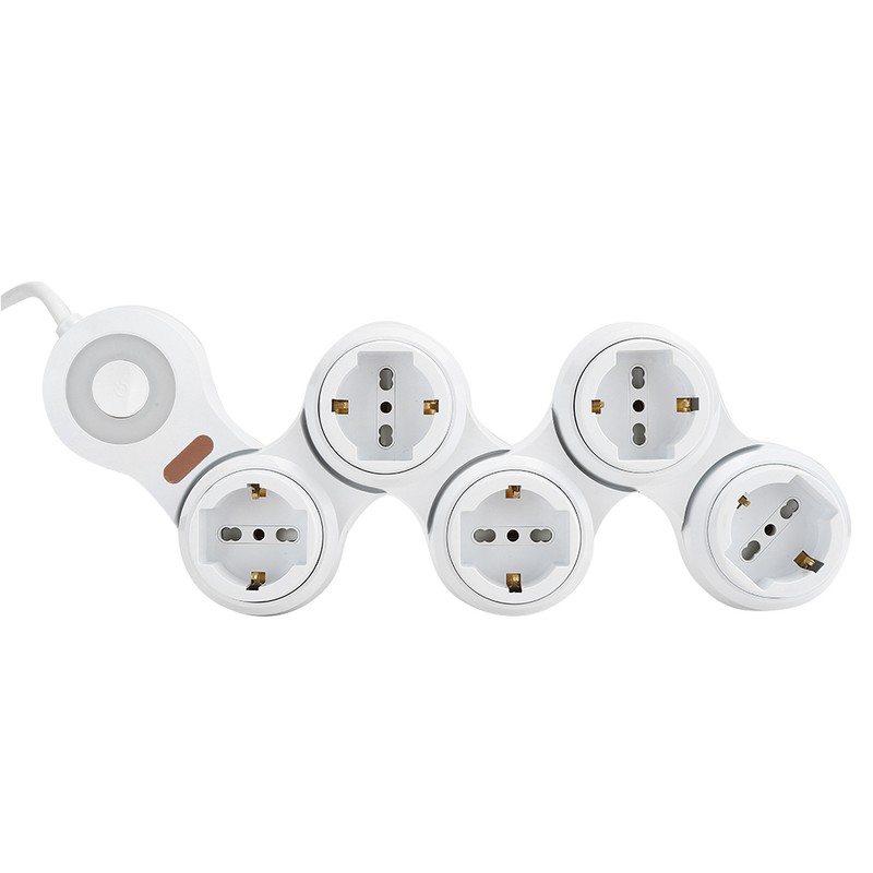 Power Strip Deformation 5 Concave Jack 10A with Power Indicator