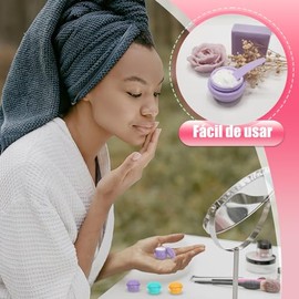 SSX-KJ 16 Pcs Kits de Cosmetiqueras Rellenables,Botellas de Viaje para Artículos de Tocador,Recipientes Herméticos de Silicona Aprobados por la TSA,Ex