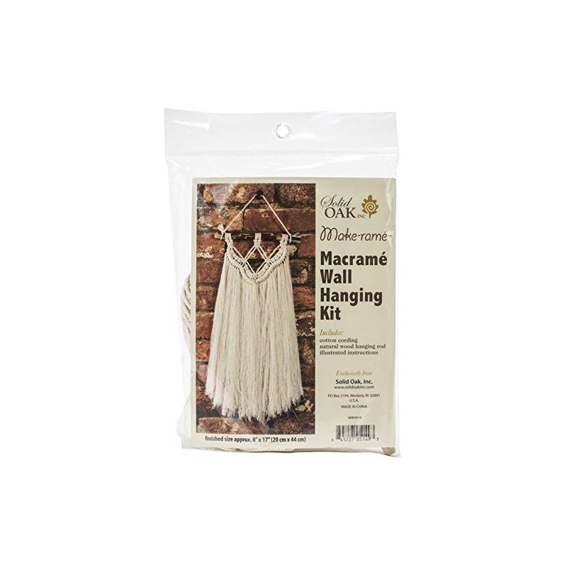 Solid Oak Small Format Macrame Kit-Fringe