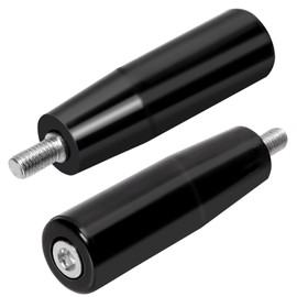 Swpeet 2Pcs M8×80mm Male Threaded Stem Revolving Handwheel, Machine Handle, Revolving Knob Handle, Crank Handle Revolving Handwheel for Milling Machine, Lathe, Grinder, Drill Press