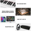 MUSTAR White 88Keys Semi-Weighted Digital Piano Electric Keyboards w/Pedal,Stand