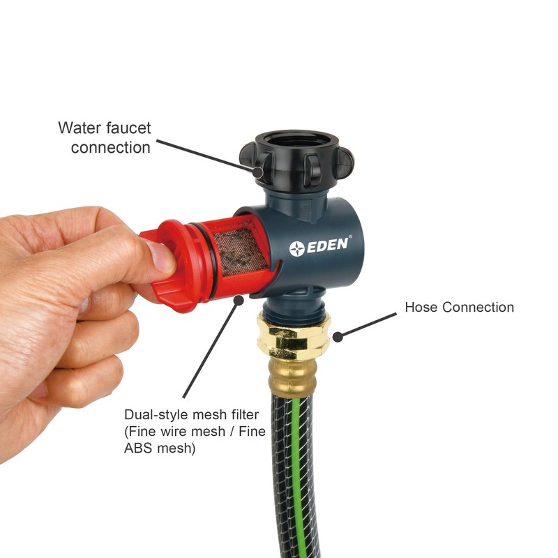 Eden 20138 Inline Water Filter for Garden Hoses and Tools