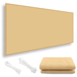 LOVE STORY 10x14FT Shade Cloth with Grommets Pergola Shade Cover 95% UV Protection Shade Panel Fabric Shade Tarp for Patio Outdoor Deck, Sand