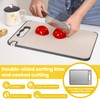 2-IN-1 Titanium Cutting Board for Kitchen Pure Titanium and Wheat