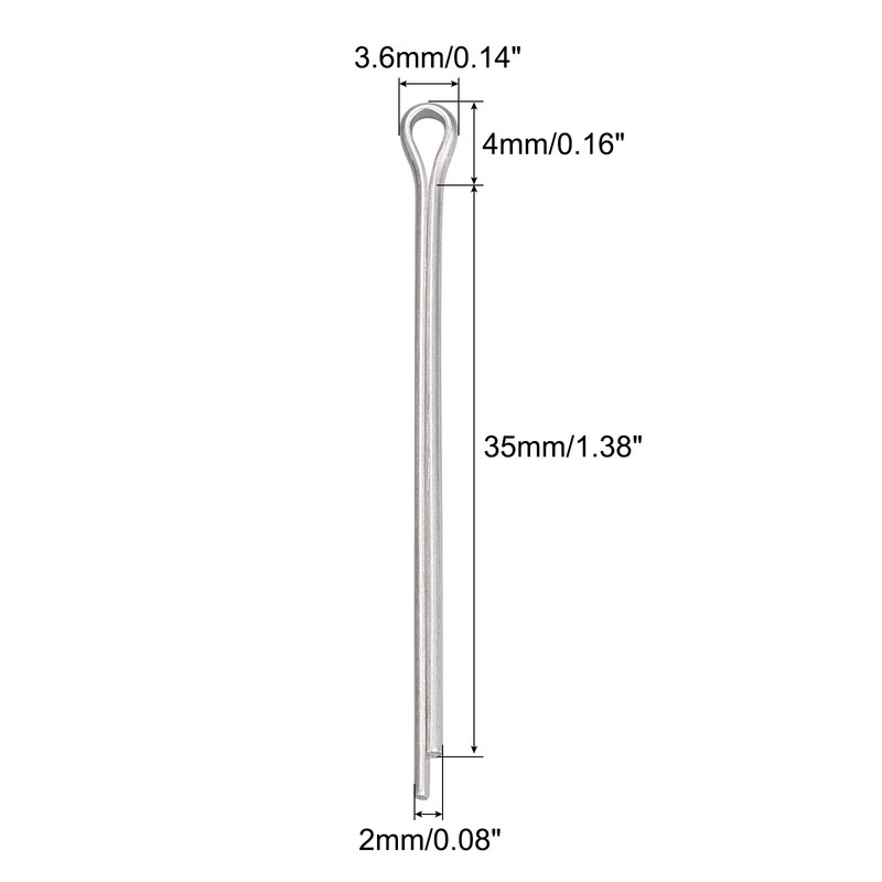 sourcing map 60 Pieces Split Cotter Pin Fixing Stainless Steel