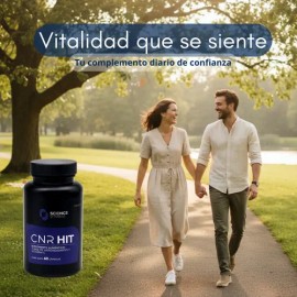 Suplemento Nutricional CNR HIT Science Pharma con Glutatión, Resveratrol, Vitamina C, Curcumina y NAD - 60 Cápsulas Veganas                           