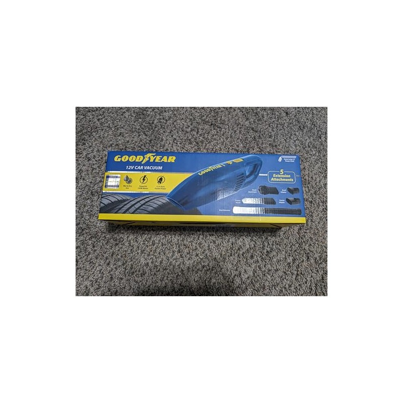 Goodyear 12V Car Vacuum, Blue