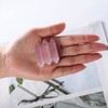 JIC Gem 20 pcs Rose Quartz Crystal Wands 6 Faceted