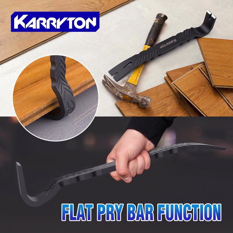 KARRYTON 4-Piece Heavy-Duty Pry Bar Set – 12" & 10"