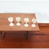 Streets Ahead Miniature Wood Goblets Chalices x4 1:12 Scale Dollhouse