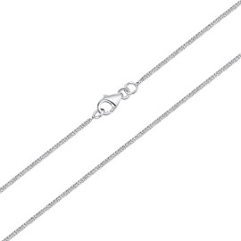 925 Sterling Silver Chain - Sterling Silver Necklace Mens Women Boys Girls - Necklace Chain - Silver Curb Chain - Lobster Clasp - Width 2 mm - Length 16" Inches