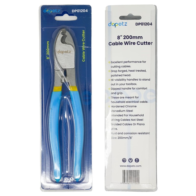 Dapetz ® Pro 8" 200mm Cable Wire Cutters Carbon Steel