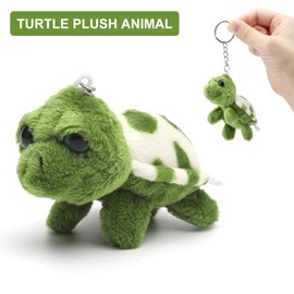 HENGBIRD Tortoise Keyring Plush Turtle Cuddly Toy, Key Ring Plush, Turtle Pendant Turtle Gifts, Bag Pendant (8 cm), Green