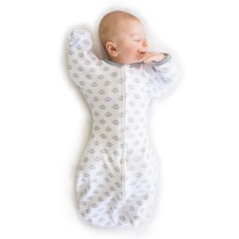SwaddleDesigns Swaddle Sack with Arms Up, Tiny Hedgehog, Black, Small, 0-3Mo, 6-14 lbs