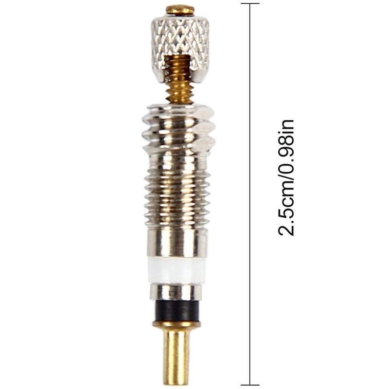 POFET 10pcs Universal Removable Tubeless Presta Valve Cores Silver