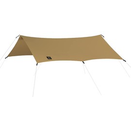 Thous Winds Tarp, Sun Shelter, Awning Shade, Hexagon Tarp, Solo Camp, Lightweight, Compact, Water Pressure Resistance, 78.7 inches (2,000 mm), Light Blocking, Heat Shield, Waterproof, Includes Pegs,