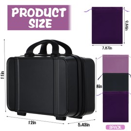 Adult Game Toy Storage Organizer Case Box Storage Bags, Reusable Discreet Lockable Toy Organizer Case with Zipper Lid for Women and Men