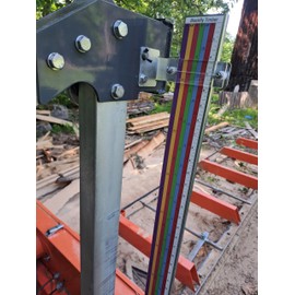 Magnetic Sawmill Scale E | 1" 1.5" 2" 3" 3.5" 4" Universal Lumber Guide fits Woodland Mills | Removable Milling Ruler