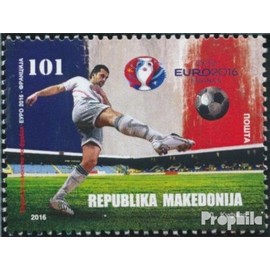 Prophila Collection Makedonien 766 (kompl.Ausg.) postfrisch ** MNH 2016 Fußball EM Frankreich (Briefmarken für Sammler) Fußball