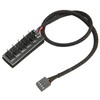 2Pcs PWM Fan Hub 5 Way 4Pin 13.8in Cable Length