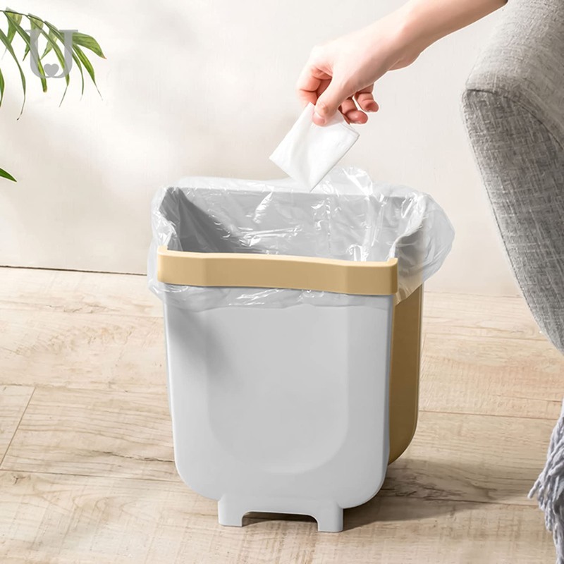 Trade One 60075 Wall-Mounted Trash Can, Folding, 1.7 gal (7