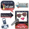 Hollywood Photo Booth Props - 41-pc Photobooth Kit with 8