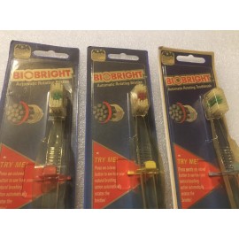 BIO-BRIGHT Lot Of 3 NOS Vtg BIO BRIGHT No Power Rotating Bristles Toothbrush ADA Color Vary