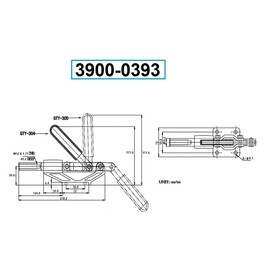 HHIP 3900-0393 Push and Pull Clamp with 90 Degree Handle and 1500 lb. Holding Capacity