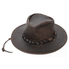 Minnetonka Men's 9533 - Fold Up Outback Hat L Dark Brown