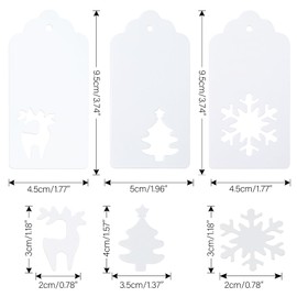G2PLUS White Christmas Labels Tags, 150PCS Christmas Tags for Presents, Plain Christmas Labels with String, Xmas Gift Tags for Christmas Presents, Gift Wrapping & Decorating Tree