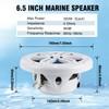 6.5" 350W Marine Speakers - IP66 Waterproof Coaxial Audio, with