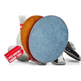 Strikeclub Bowling Ball Shammy Towel | Oval Shape Dual Sides Leather Bowling Towel | Easy Wipe Off Dirt & Oil to Boost Precision | Bowling Accessories (2-Towels)