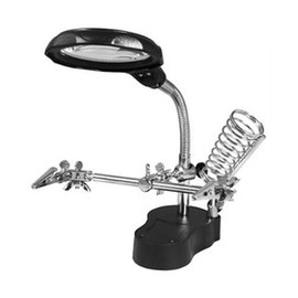 Lötkolbenhalterung mit Pinzette und Lupe – ideal für Präzisionsarbeiten. Das ergonomische Design bietet Stabilität und Komfort, während die Lupe es Ihnen erleichtert, feine Details in Ihren Projekten