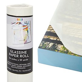 Glassine Art Paper Roll for Artwork, Tracing, Photos, Documents (24 in x 25 Yards)
