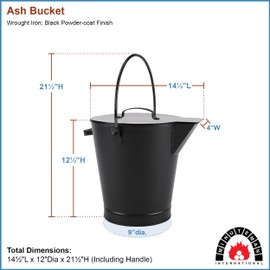 Minuteman International All Black Ash Bucket