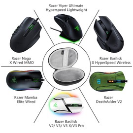 Geekria Mouse Case, Hard Shell Travel Carrying Case for Gaming Office Mouse, Compatible with Razer Viper V3 Pro/Viper V3/Viper V2 Pro/Basilisk V3 Pro/Basilisk V3/Cobra Pro/DeathAdder V3 Pro Mouse