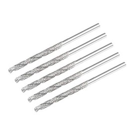 sourcing map 2.5mm Diamond Twist Drill Bits High Speed Steel for Glass Sea Shells Stone Tiles 5 Pcs